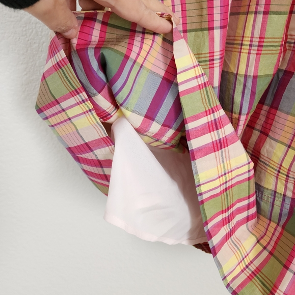 J. Crew Women's Size 8 Plaid Midi A-Line Casual Spring Shirtdress - Picture 7 of 10